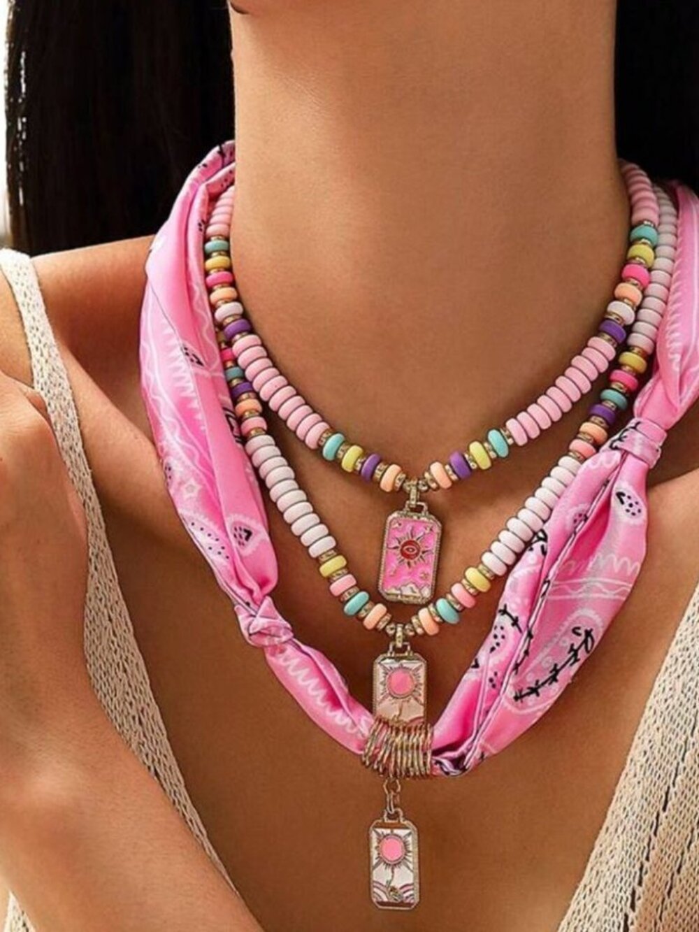 Boho beadednecklace1597